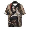Japanese Warrior Katana Girl Tattoo T-shirt Sexy and Beautiful 3D Printed Top Summer Men Harajuku Round Neck Short Sleeved Clothing