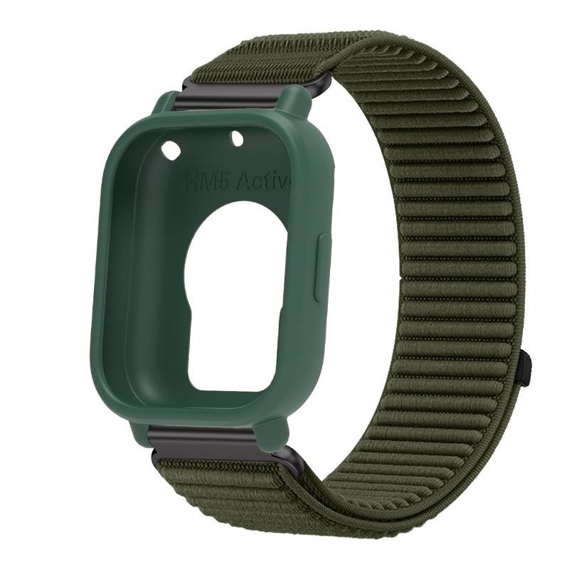 Спортивный нейлоновый ремешок + ТПУ чехол для Xiaomi Redmi Watch 5 Lite / 5 Active Мягкий браслет Защитный корпус Сменные аксессуары