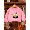 Cute Print Pattern Baby Girls' Hoodie | Thin, Comfortable, Long Sleeve, Crew Neck, Suitable For Spring And Autumn
