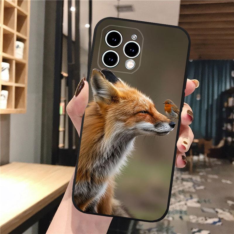 Чехол для телефона Carcasa Funda Для iPhone 17 Pro Max 17 Air 16 15 14 13 Pro Max 15 16 Pro 15Plus Милая лиса