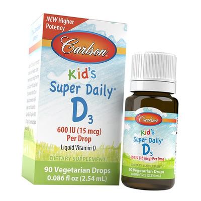 Витамин Д для детей, Kid's Super Daily D3, 2,54мл (36353064)