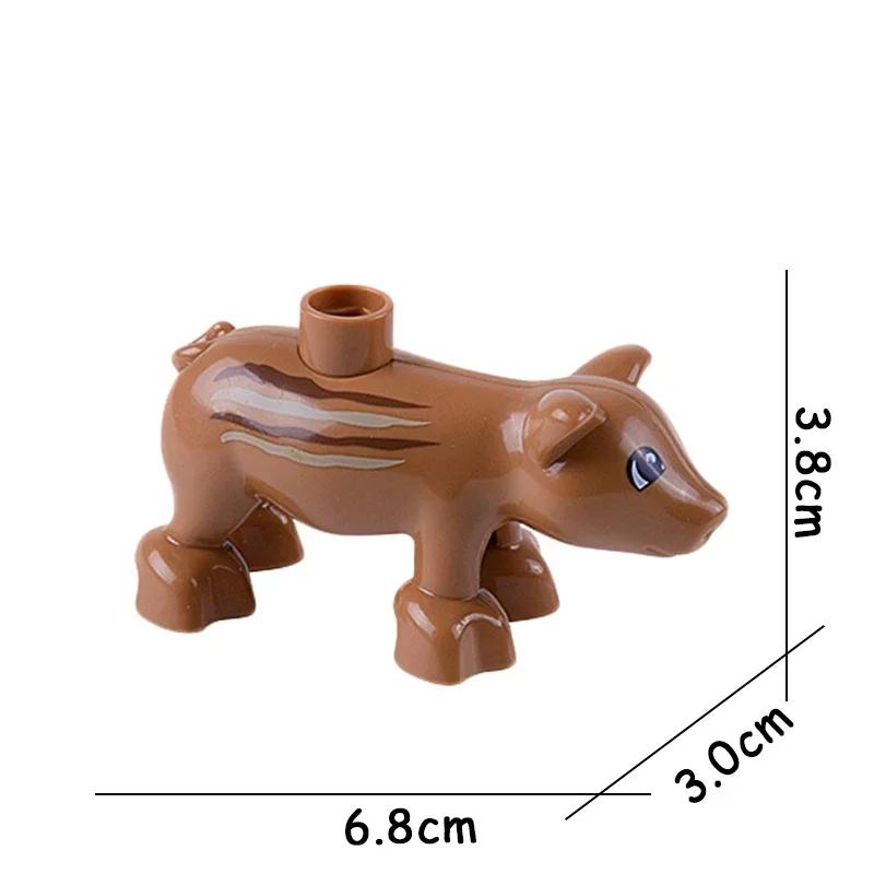 Big Size Building Blocks Animal Accessories Figures Farm Poultry Livestock Cat Rabbit Compatible Bricks Toys Children Kids Gifts