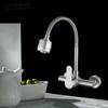 Kitchen Faucet 304 Stainless Steel Sink Flexible Hose Hot Cold Water Two Modes Tap Sink Wall Mounted Faucet Basin Sink Taps