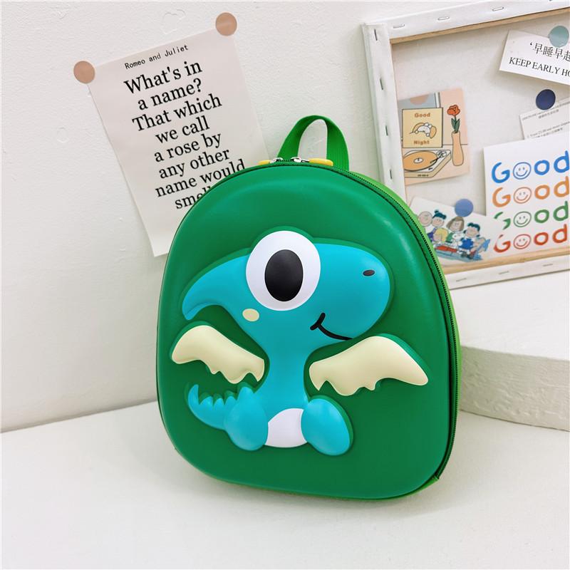 2024 New Cartoon Dinosaur Pvc Kindergarten School Bag For Girls Boys Blue Pink Green