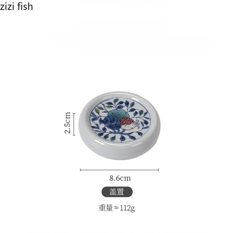 Blue and White Lid Saucer Ceramic Cover Holder Teaware Accessories Coaster Cup Holder Tea Saucer Teapot Lid Holders Tea Trays