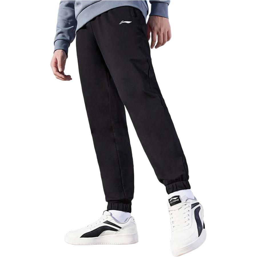 Li Ning Коллекция для бадминтона Повседневные брюки Мужские Новый стандарт Черный AKLUE51-1