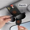 HLLQ9 Multifunction Car Sun Visor Glasses Clip Magnetic Sunglasses Holder for Skoda Karoq Rapid Fabia Kamiq Yeti Octavia Superb Kodiaq