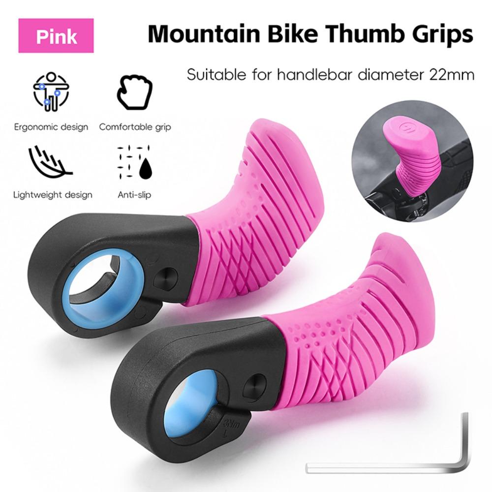 1 Pair Anti-Slip Bicycle Thumb Grips Wear-Resistant Auxiliary Handle Handlebar Rest Mountain Bike