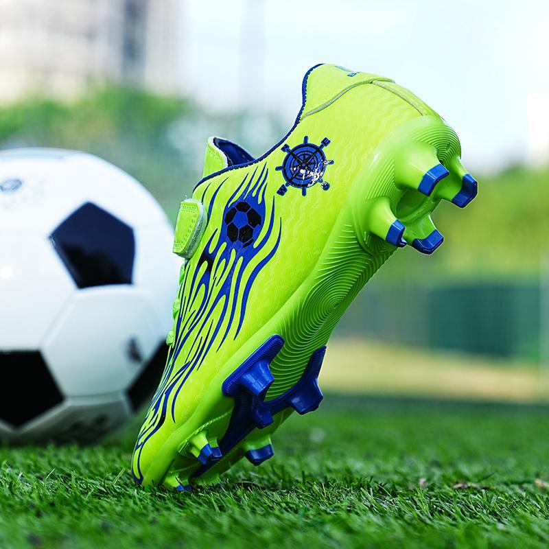 Детские футбольные бутсы 28-39, противоскользящие бутсы из ПВХ TF Merry Stick Botter для мальчиков, футбольные бутсы для соревнований
