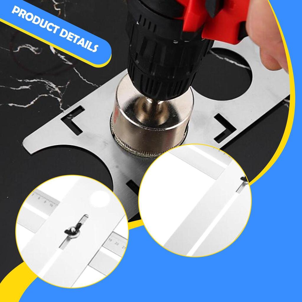 Керамическая плитка Отверстие Локатор Линейка DIY Отверстие для Дома Декорированные Работы 40см
