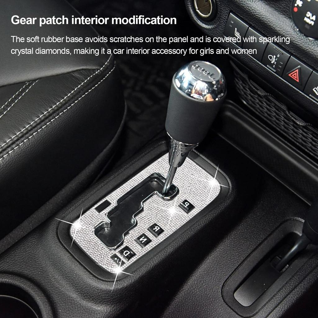 Bling коробка переключения передач накладка наклейка панель крышка для Jeep Wrangler JK JKU 2012-2018 автомобильный Стайлинг украшения аксессуары для интерьера