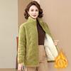 Middle-Aged Elderly Mothers Autumn Winter Wool Women Coat Fashion Warm Overcoat Imitation Lambswool Cotton-Padded Jacket