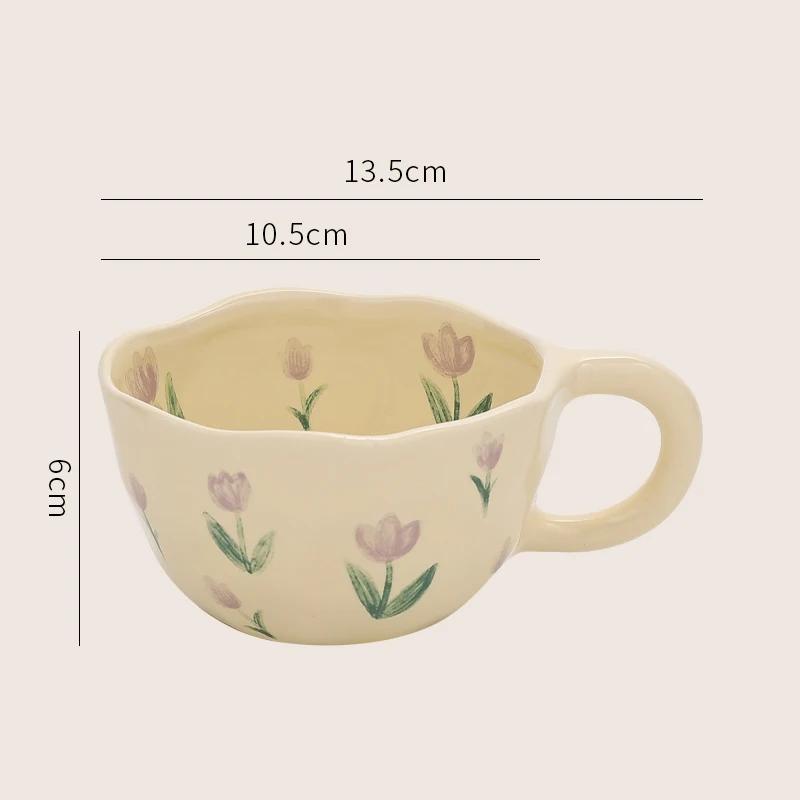 Креативный цветочный узор кружка для кофе керамическая кружка офисная кружка для сока молочная кружка ручной тип чашка для воды чайные чашки бытовые товары