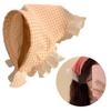 French Style Hair Scarf Headband Triangle Head Kerchief Hairband Checkered Bandana Headband Cute Hair Bandanas Accessory