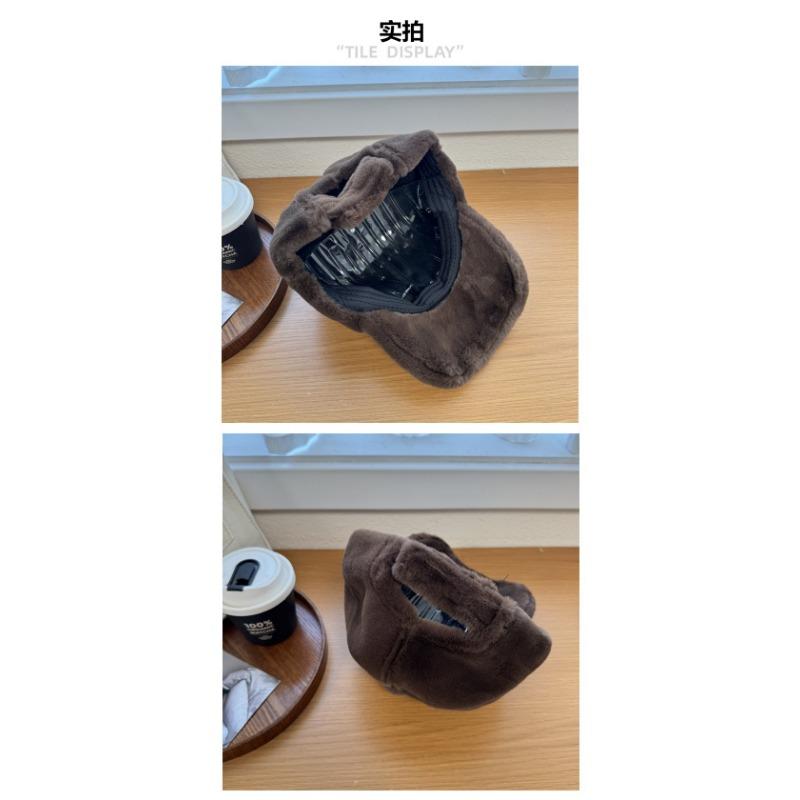 Women S Winter Fleece Thick Warm Baseball Cap Korean Style Fashionable
