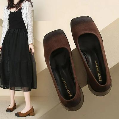 Модные туфли на каблуках Mary Jones, женские весенние туфли в стиле «квадрат» 2024 года, туфли в стиле «лолита», модные смелые туфли Zapatos Mujer, цветовое сочетание