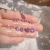 Серьги-гвоздики Beixi из стерлингового серебра S925 с розовыми цирконами для девочек - Модные корейские аксессуары