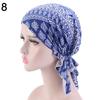 Casual Beanies Headwrap Floral Print Turban Women National Wind Chemotherapy Hat Cotton Hat Bandana