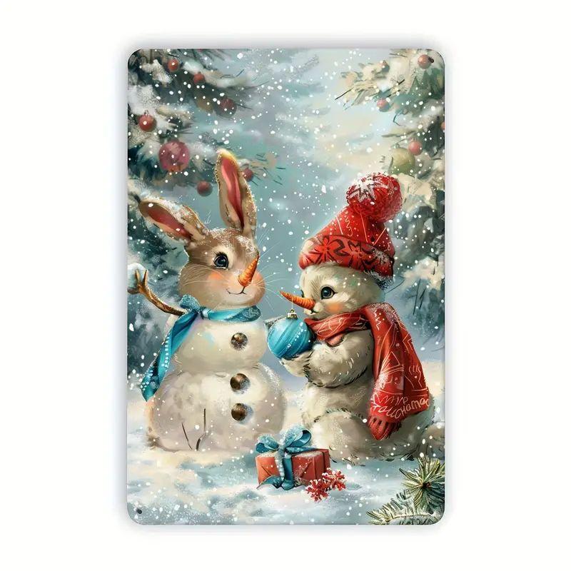 Винтажный металлический постер Рождественский эльф Металлические жестяные таблички Постеры Тарелка Красочный визуальный эффект Настенное искусство для Кафе Бара Офиса Клуба Паба