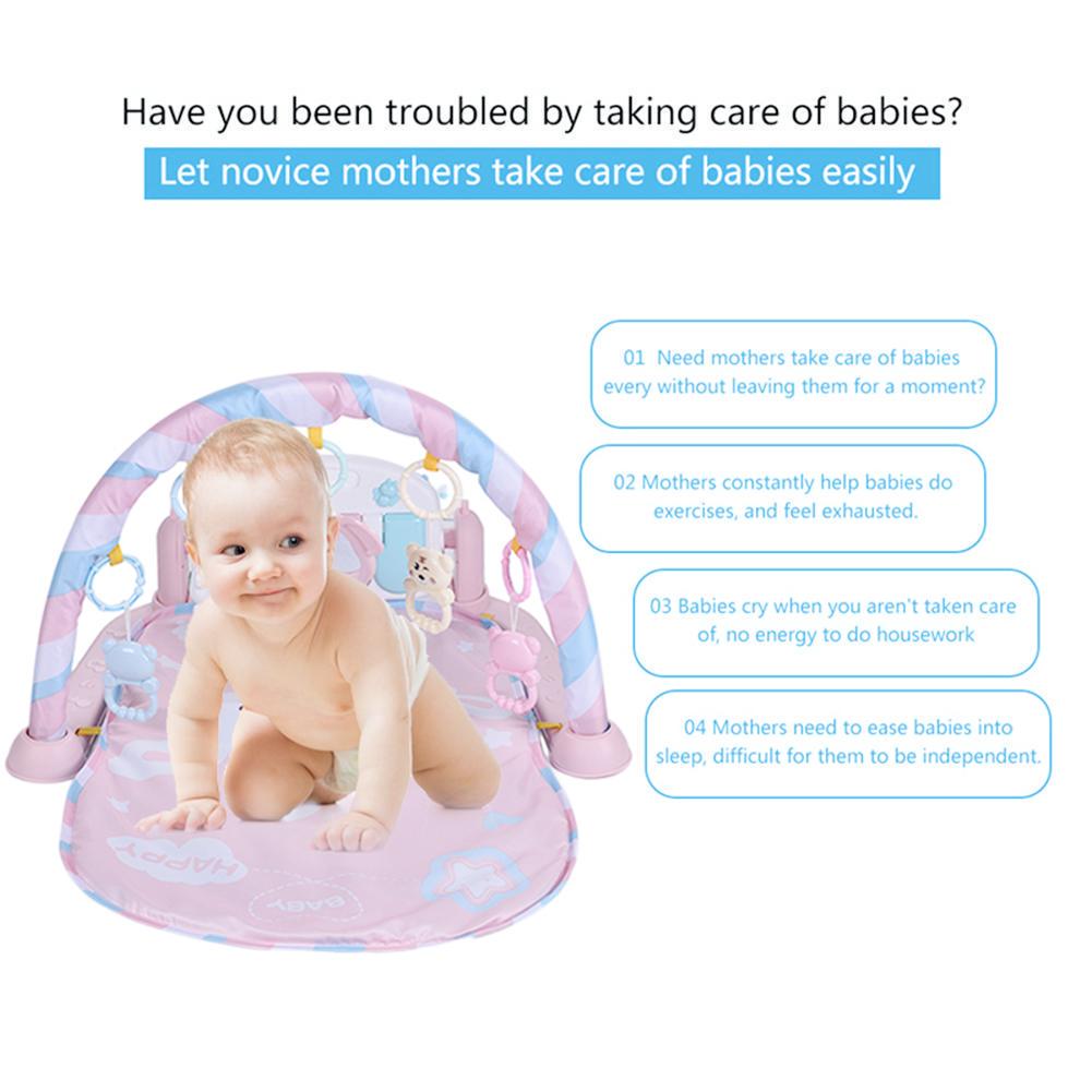 BE Многофункциональный детский игровой коврик для малышей, тренажерный зал, игрушка, напольное одеяло для ползания, ковер