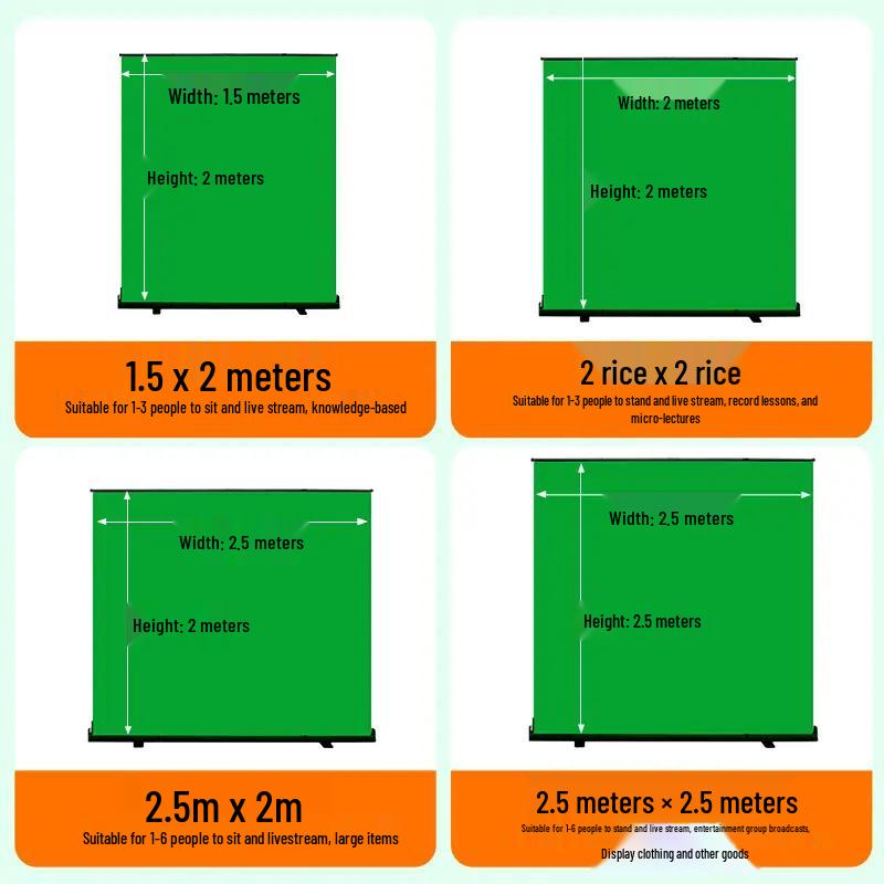 Portable Retractable Green Screen Backdrop