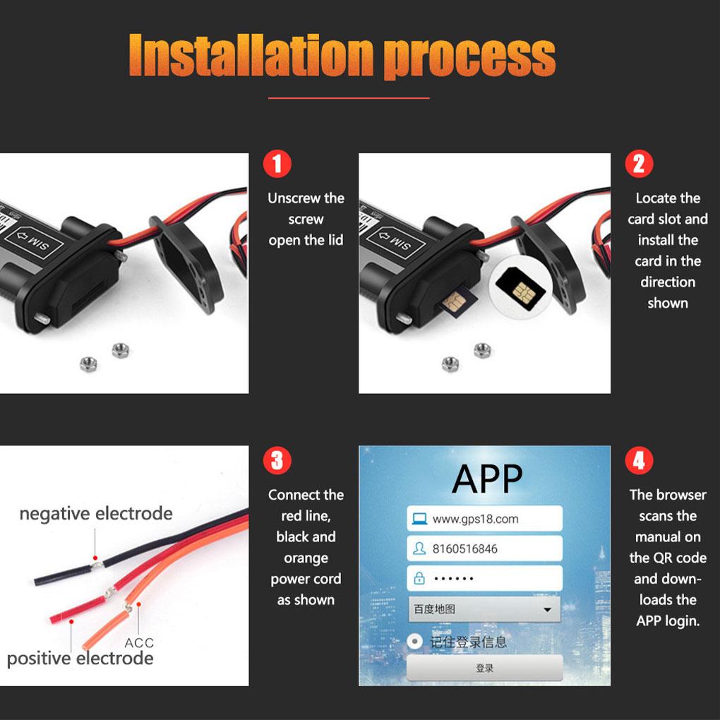 Автомобильный 4G GPS-трекер, локатор, трекер, мотоциклетный GPS-трекер, локатор, простота установки, водонепроницаемое глобальное устройство слежения в реальном времени