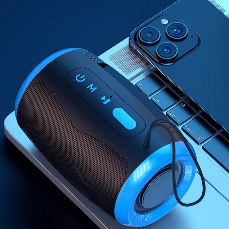 Портативная колонка Беспроводные Bluetooth-колонки с 5.3 Стерео FM/SD/USB-накопитель/Aux Режимы Водонепроницаемая для улицы Hi-Fi Звук