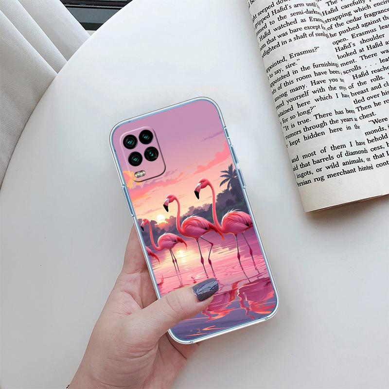 RP31 Flamingos Pink bird Transparent Phone Case for Samsung Galaxy A04 A04S A14 A23 A34 A54 M23 M33 M52 M53