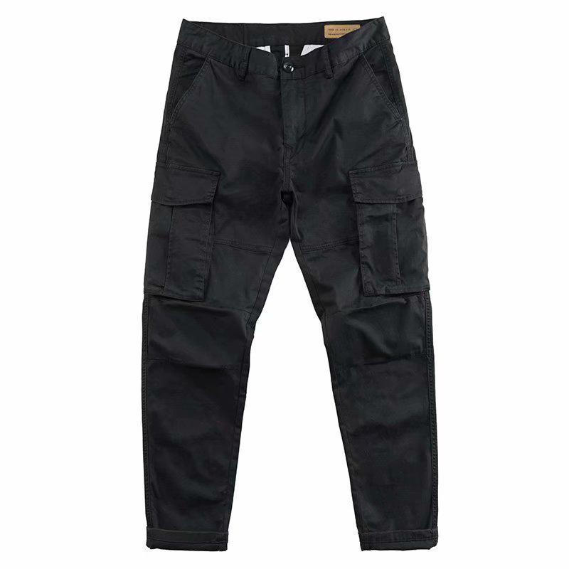 Men's Korean Style Trendy Loose-Fit Overalls: Autumn Casual Straight Pants with Multiple Pockets