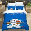 Doraemon Anime Series Bedding Set, Including Duvet Cover and Pillowcases, 3-piece Set; Bedroom Décor Can Be Customized.
