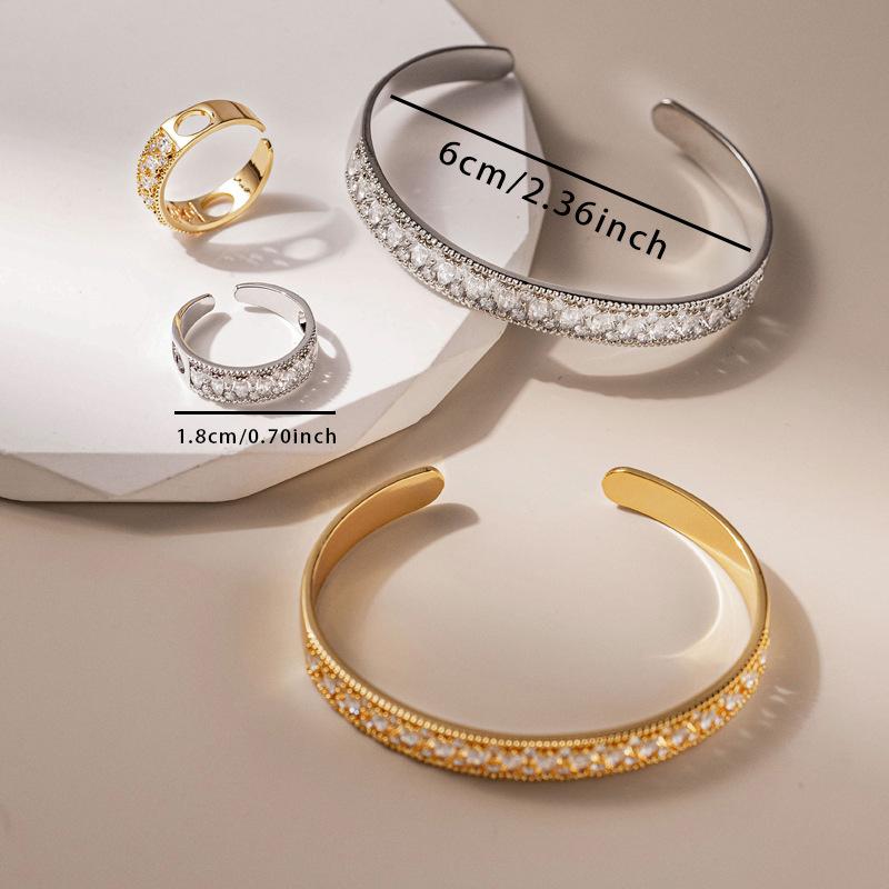 Her Lab | Кольцо с полым цирконом, индивидуальное легкое роскошное ювелирное кольцо