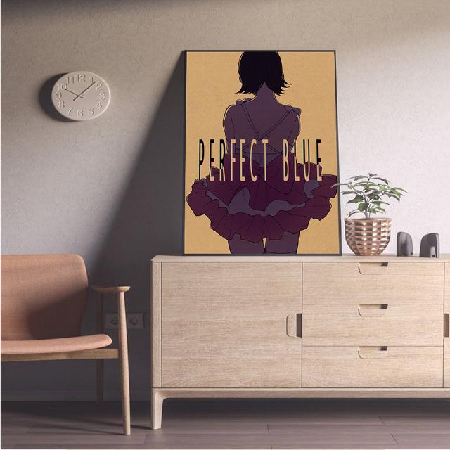Perfect Blue Cartoon Poster Printing Japanese Cartoon Image Retro Room Home Bar Cafe Decoration Aesthetics