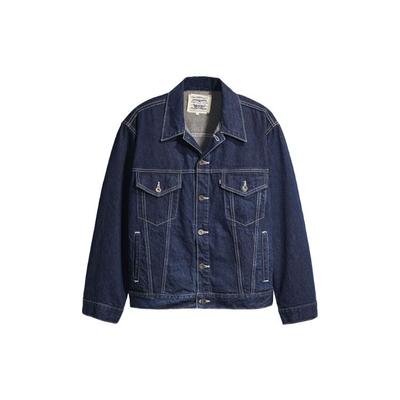 Levis Свободная повседневная джинсовая куртка с длинным рукавом Женские куртки Denim-Blue 84757-0002