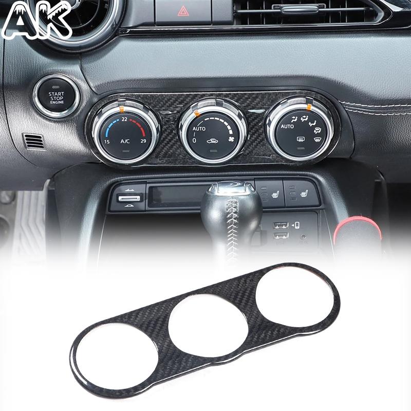 For Mazda MX-5 ND Miata 2016-2026 Real Carbon Fiber Car Center Console Dashboard Gear Shift Kit Cover Interior Accessories L/RHD