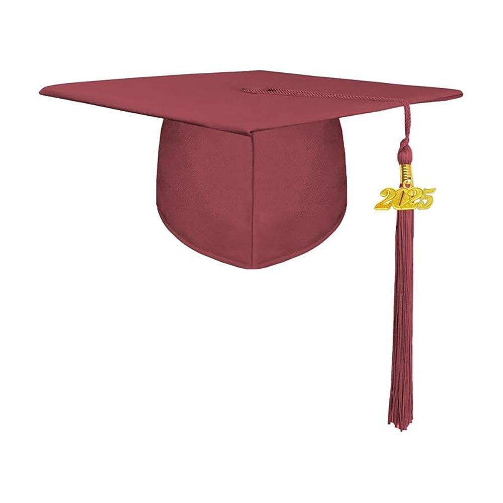 Doctor 2025 Graduation Cap Master Trencher Cap Durable Academic Hat with Tassels Graduation Season