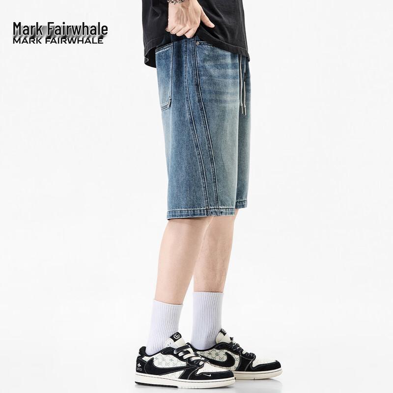 Mark Fairwhale Men's Tencel Blend Casual Denim Shorts