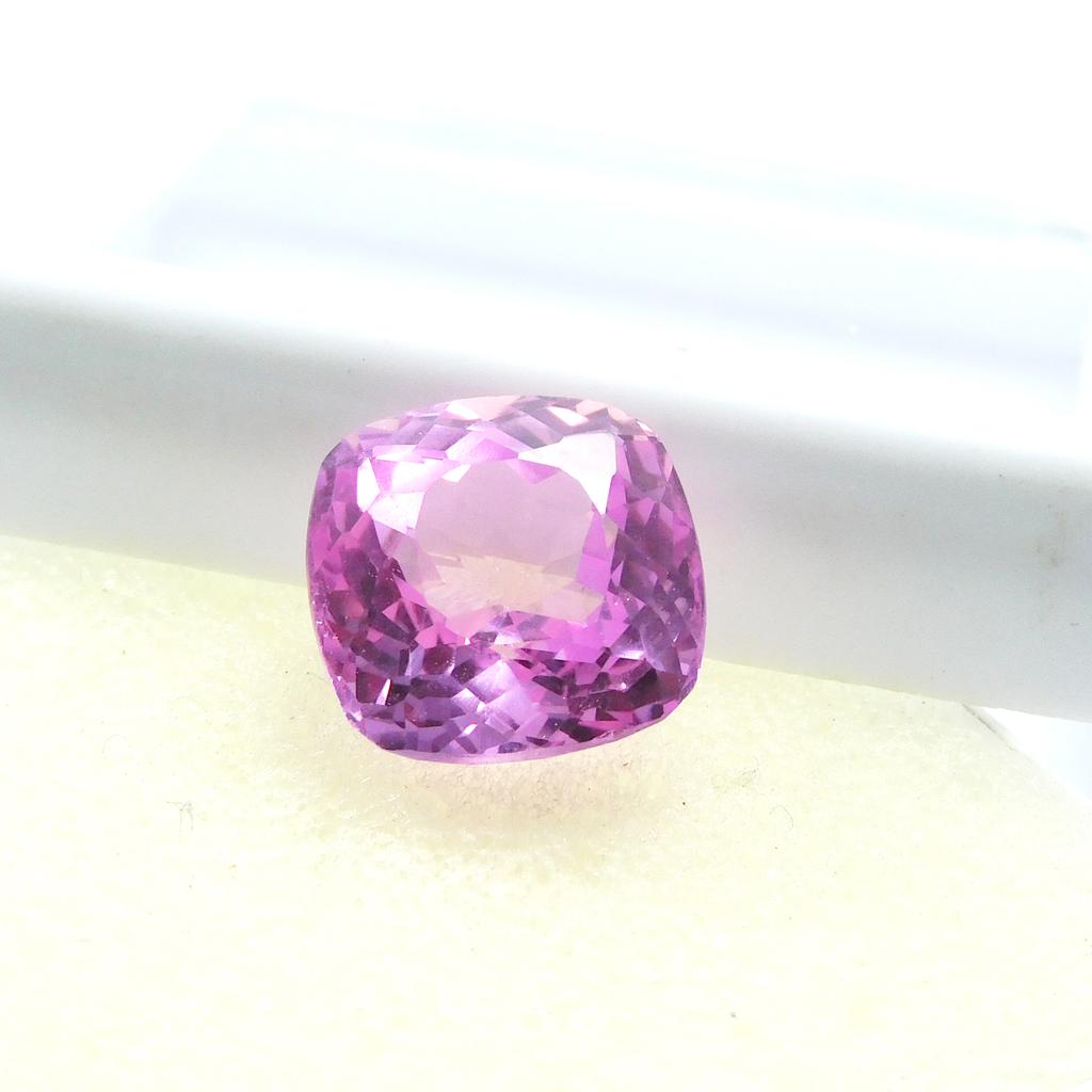 Natural Pink Sapphire Loose Gemstone Square Cushion Cut 10.75 ct September Birthday Birthstone