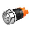 B97A-22Mm Red Flashing High Decibel Waterproof IP65 Buzzer Brass Chrome Plating LED Buzzer Intermittent Flash