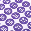 4Sheets 1-200 Consecutive Number Stickers 2.54Cm Round Self-Adhesive Label