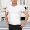 Мужская облегающая футболка Yousheng, дышащая, с коротким рукавом, для контроля живота, однотонная, с круглым вырезом, для спорта, повседневной носки