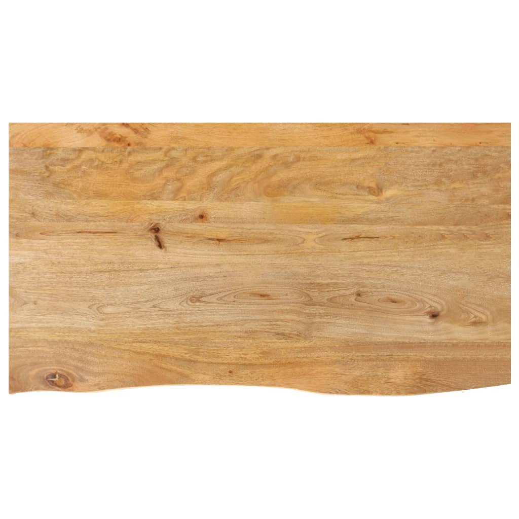 Solid Mango Wood Table Top with Natural Edge 100 x 60 x 3.8 cm