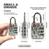 Zinc alloy 3 Digit Combination Lock Anti-theft Backpack Padlock Customs Password Lock  for Travel