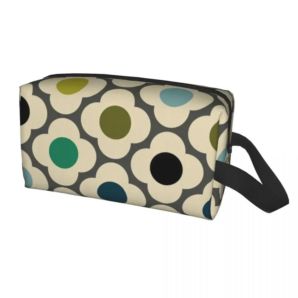 Дорожная сумка для туалетных принадлежностей Orla Kiely Wallpaper с милыми цветами и цветочным ретро-дизайном, органайзер для косметики для женщин, подарочная коробка для набора косметики