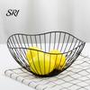 Heavy-duty Fruit Holder Metal Wire Basket Decorative Stand for Kitchen Countertop Home Storage Organizer Decor Single Tier Iron Serving Bowl