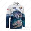 Mens Quick-Dry Long Sleeve Hooded Fishing Shirt UV Protection Outdoor Sportswear Spring Summer