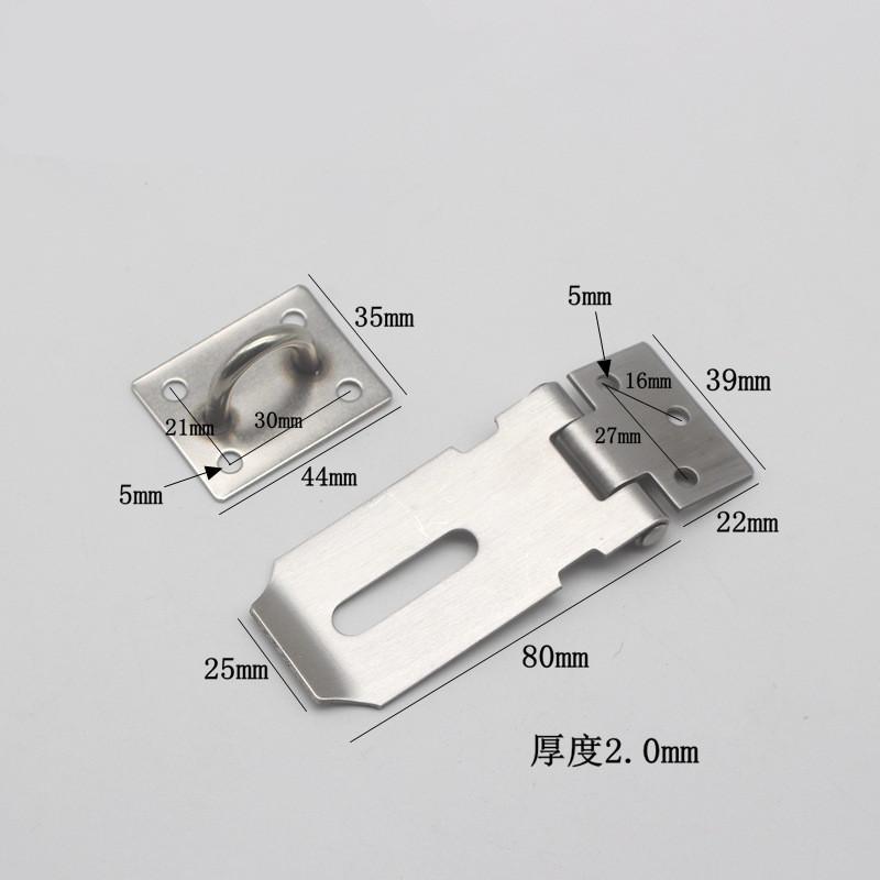 3 4 5 дюймов Дверной замок-защелка Навесной замок Утолщение из нержавеющей стали Скоба для деревянной двери шкафа сада с винтами