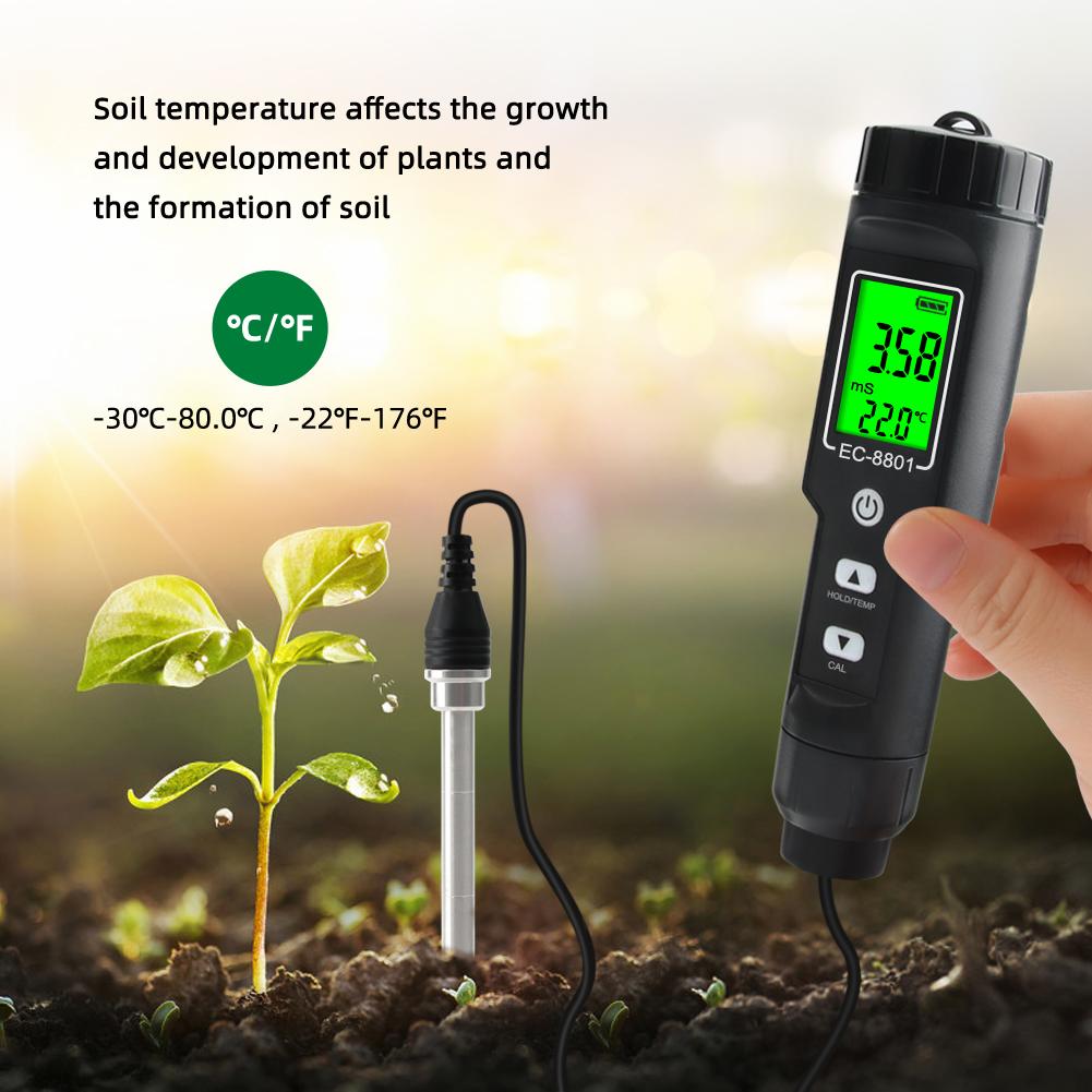 Digital Soil EC/temperature Tester, Widely Used In Greenhouses, Gardening, Farmland Planting, Laboratories, Agriculture, Potted Plants, Etc.