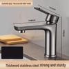 gunmetal grey 304 stainless steel hot & cold basin faucet