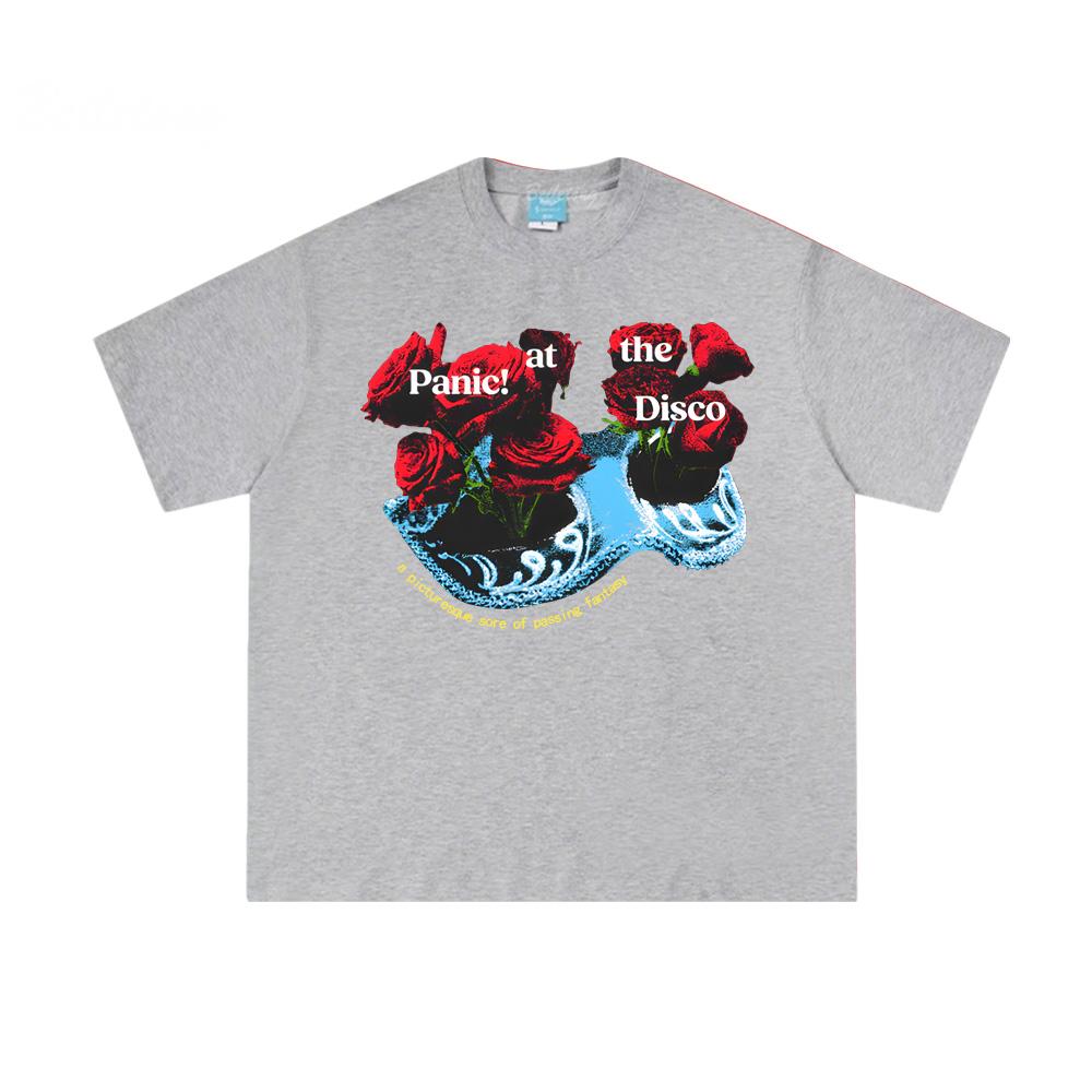 ROSE MASK TEE Hip Hop Panic! At The Disco Same As Website T-shirt Summer 100% Cotton T Shirt