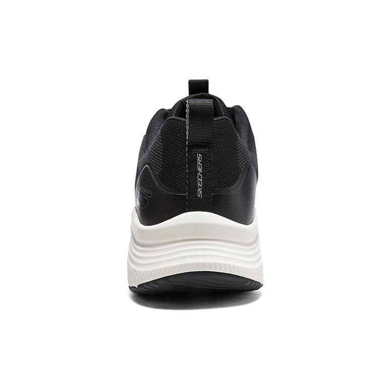 Skechers D'lux Fitness Мужские Черно-белые Низкие Беговые Кроссовки Комфортная Амортизация Износостойкие 232617-BKGY